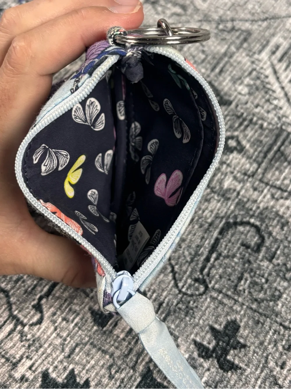 Vera Bradley lanyard and ID case in Butterfly‎ By pattern